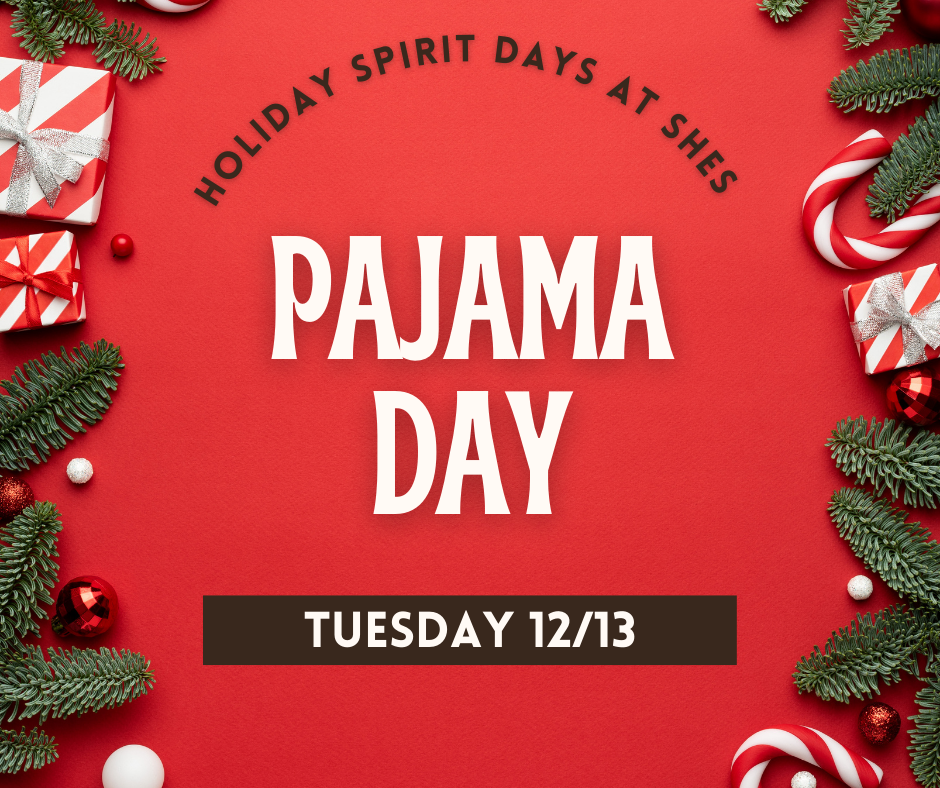 Tuesday 12/13 at South Pajama Day! South Elementary