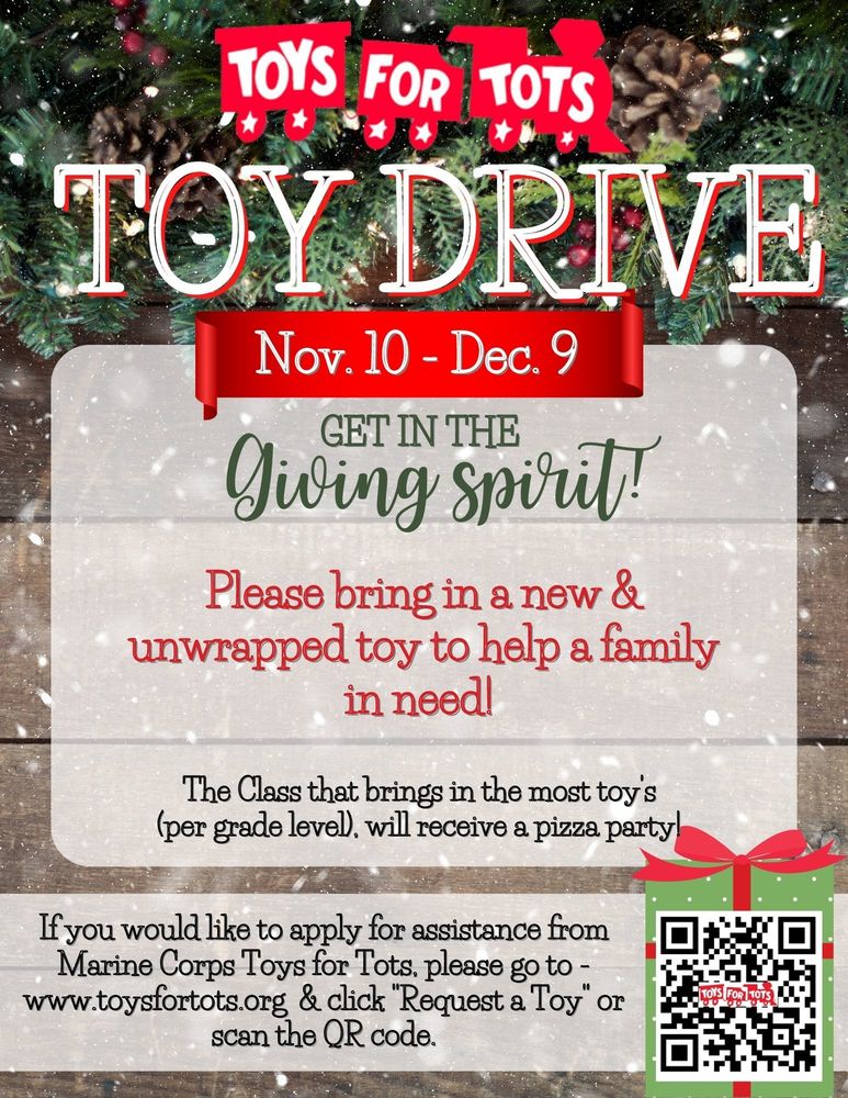 Toys For Tots Toy Drive! | South Harnett Elementary School