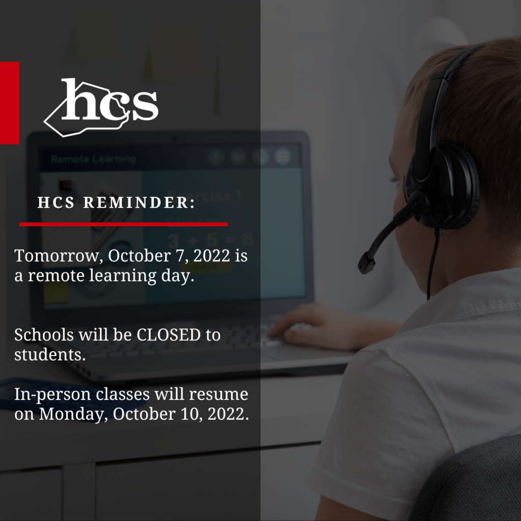 HCS Reminder: Remote Working Day