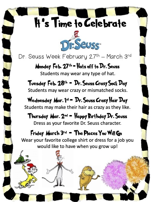 Dr. Seuss Week Benhaven Elementary School